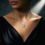 To My Daughter Magnetic Hearts Clover Necklace (from Dad)