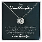 Grandpa To Granddaughter, Magnetic Hearts Necklace