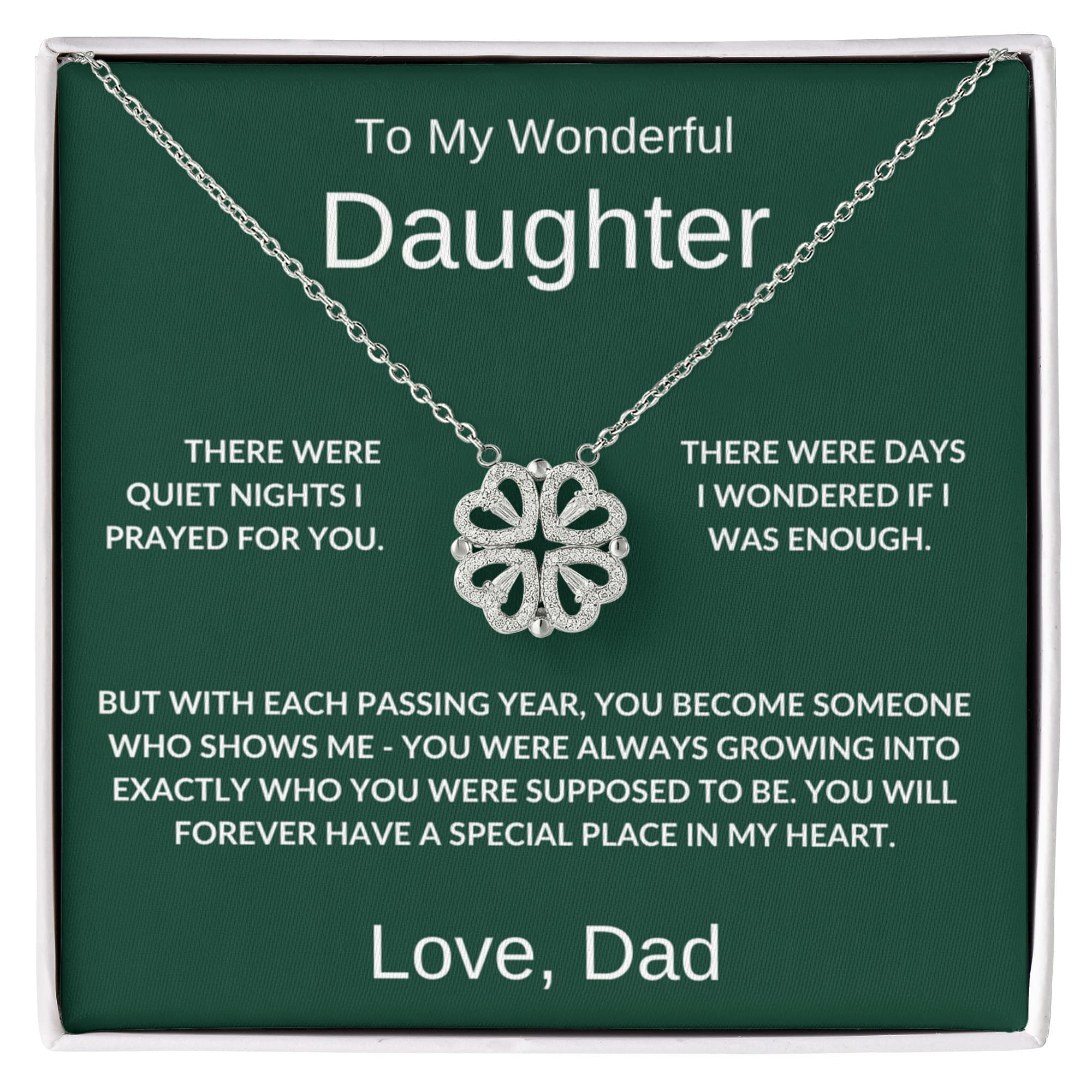 To My Precious Daughter — Magnetic Hearts Necklace (from Dad)