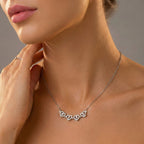 To My Daughter Magnetic Hearts Clover Necklace (from Dad)