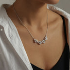 To My Daughter Magnetic Hearts Clover Necklace (from Dad)