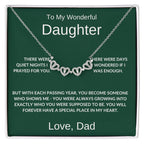 To My Precious Daughter — Magnetic Hearts Necklace (from Dad)