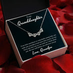 Grandpa To Granddaughter, Magnetic Hearts Necklace