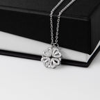 To My Daughter Magnetic Hearts Clover Necklace (from Dad)