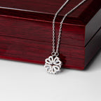 To My Daughter Magnetic Hearts Clover Necklace (from Dad)