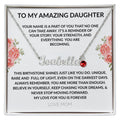 To My Amazing Daughter - Custom Name Necklace with Birthstone