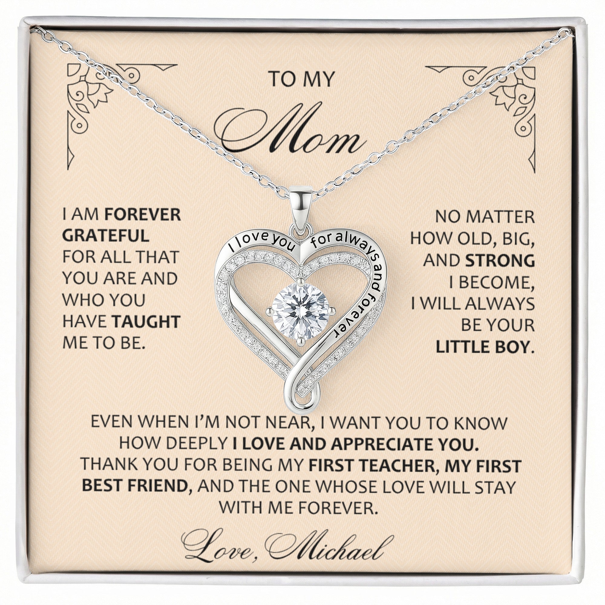 Son To Mother -  Love You Always Necklace