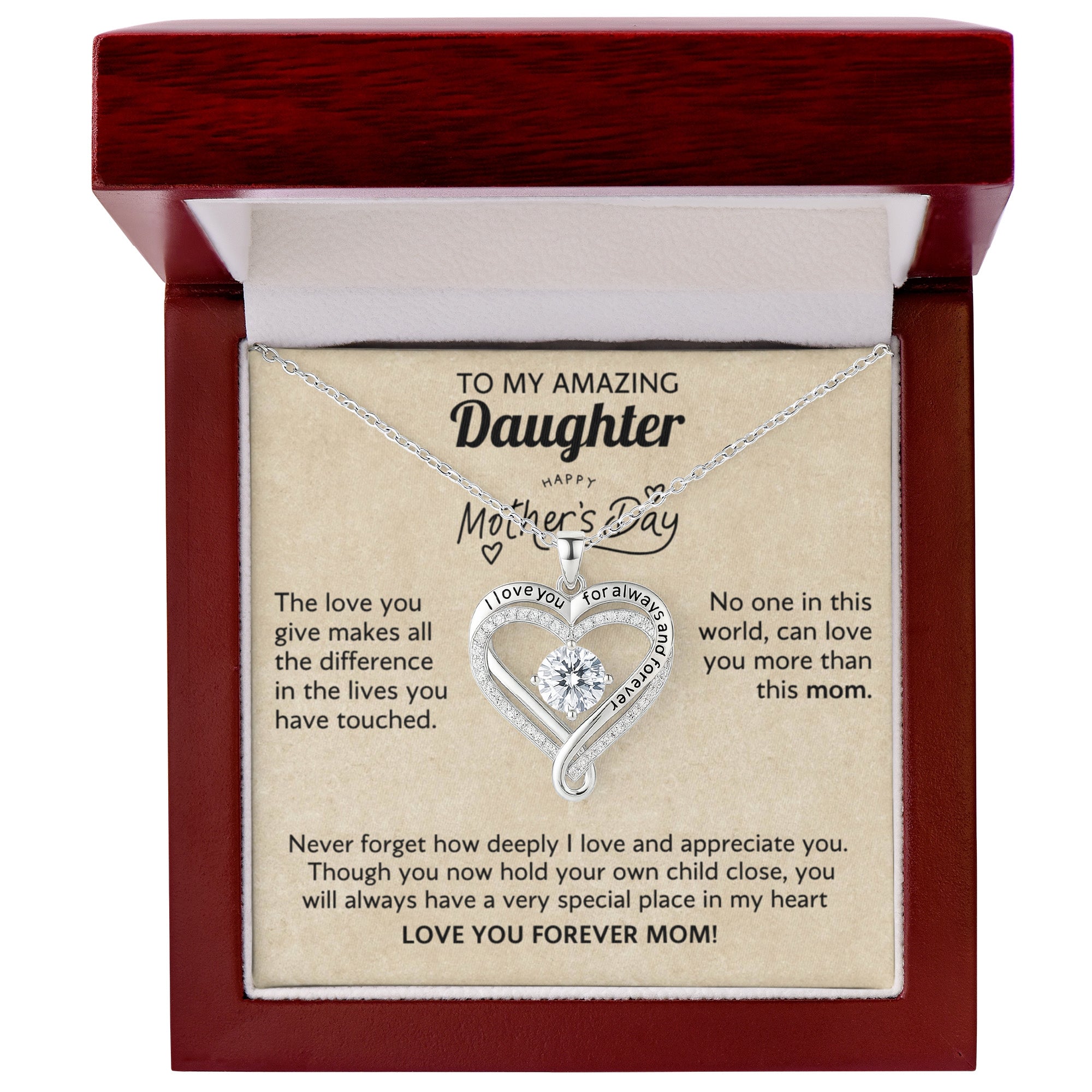 Mother's Day Gift From Mom To Daughter - ILove You Always Necklace