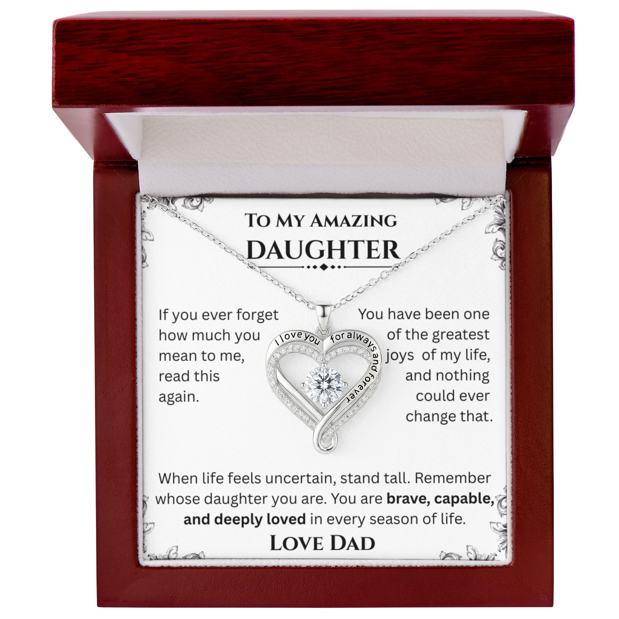 To My Amazing Daughter — Love You Always Necklace (from Dad)