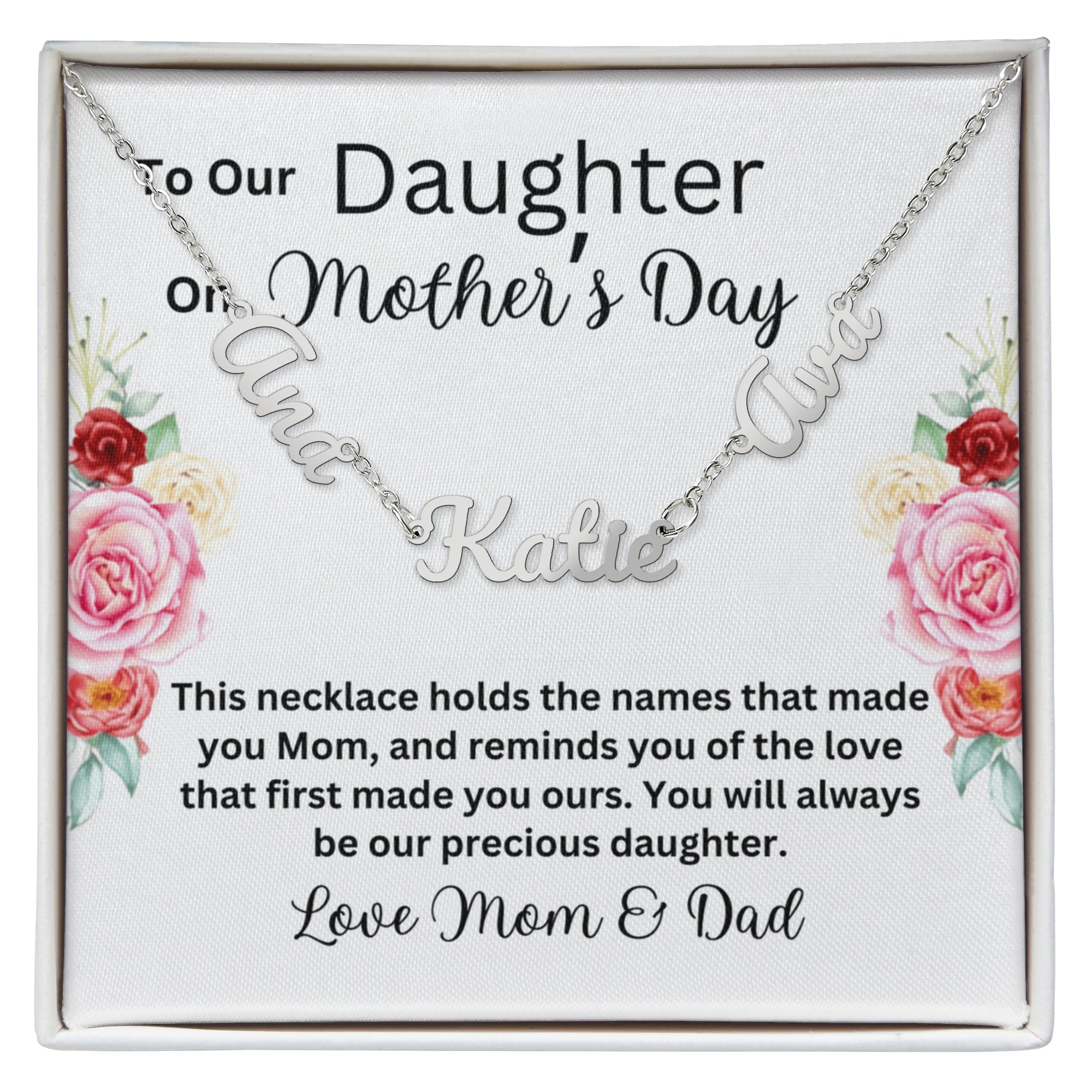 To Our Daughter On Mother's Day - Multiple Name Necklace