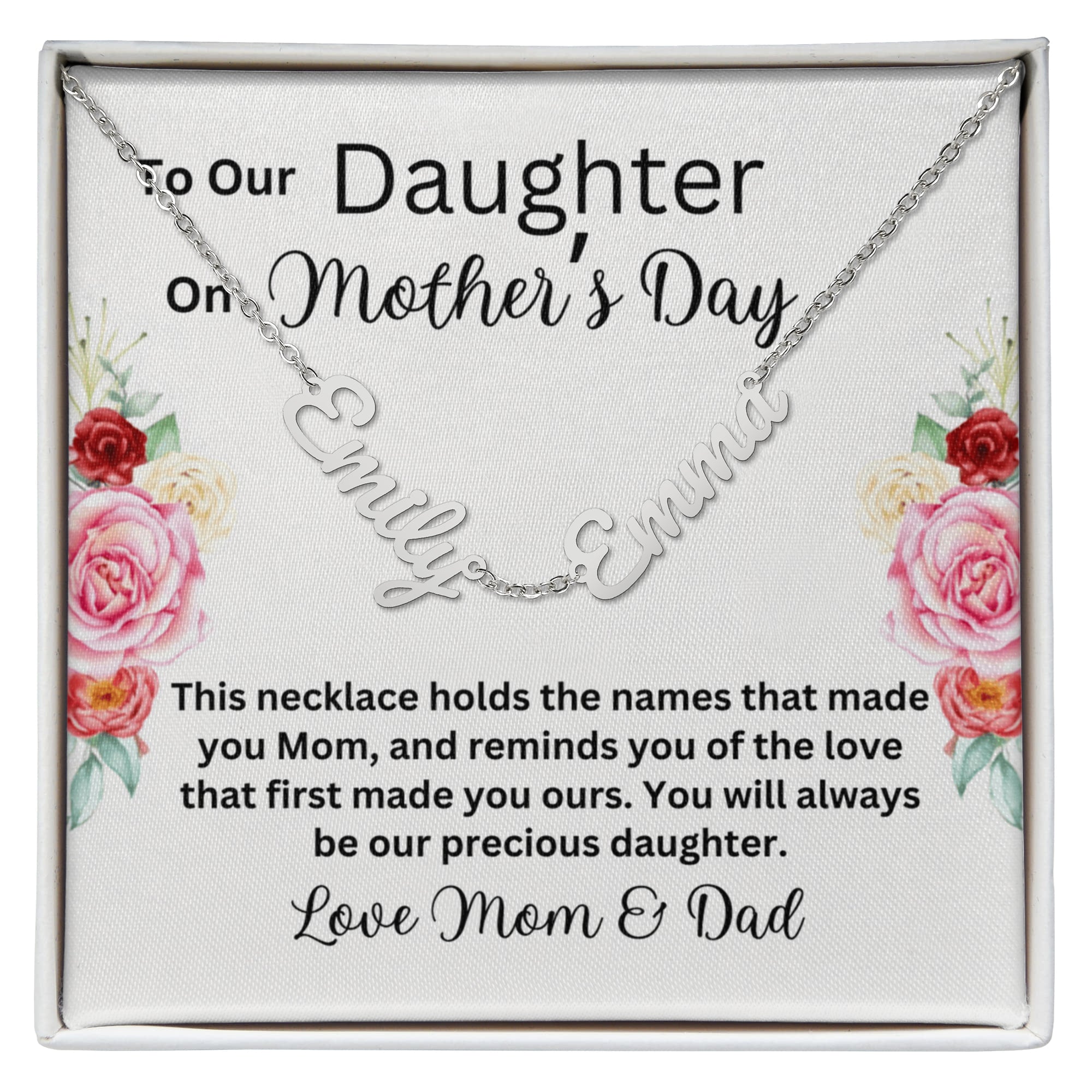 To Our Daughter On Mother's Day - Multiple Name Necklace