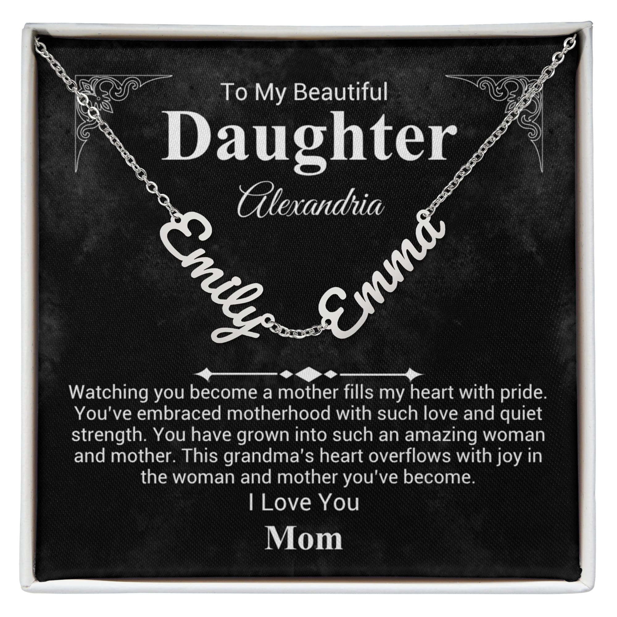 Mother To Daughter Name Necklace - Mother's Day Gift