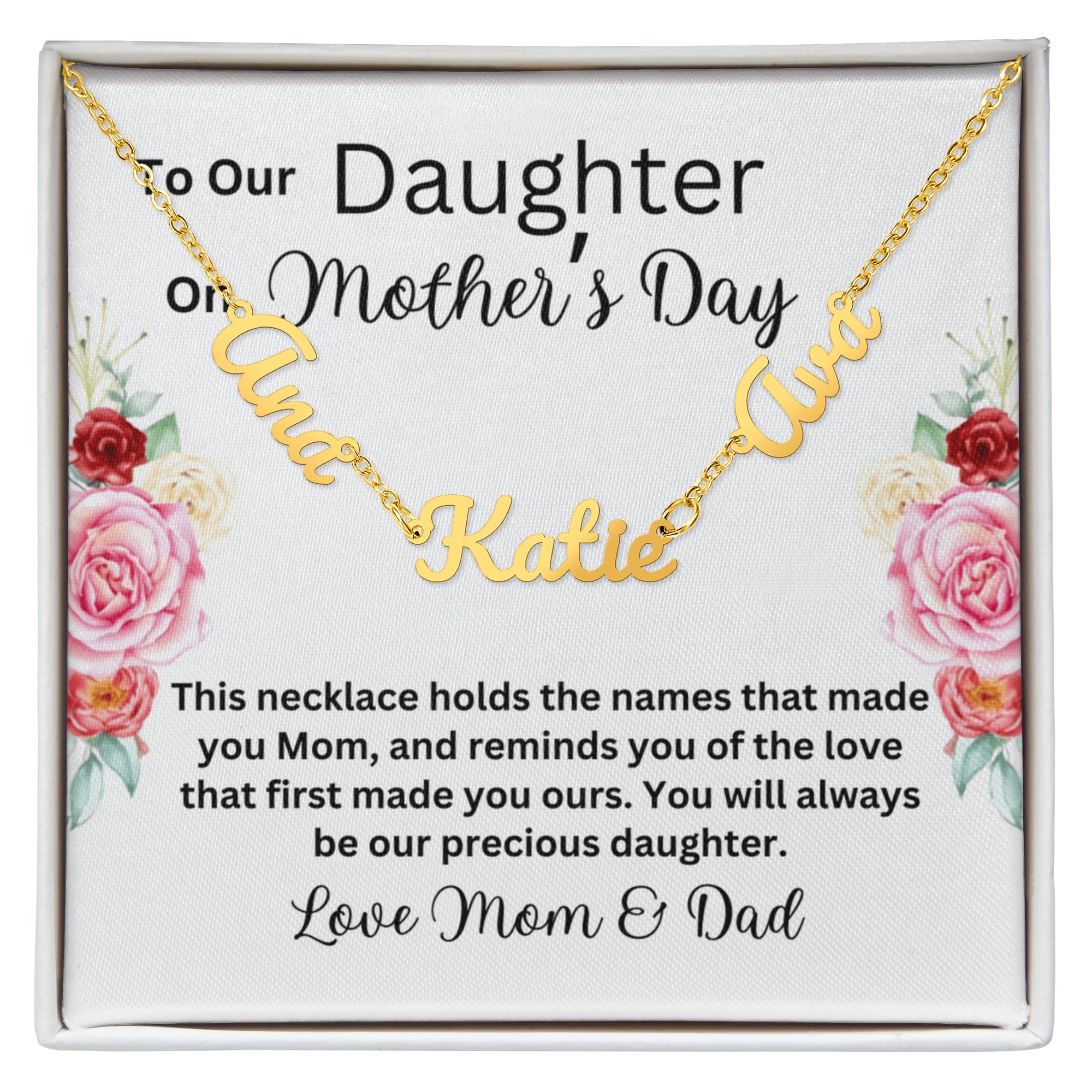 To Our Daughter On Mother's Day - Multiple Name Necklace