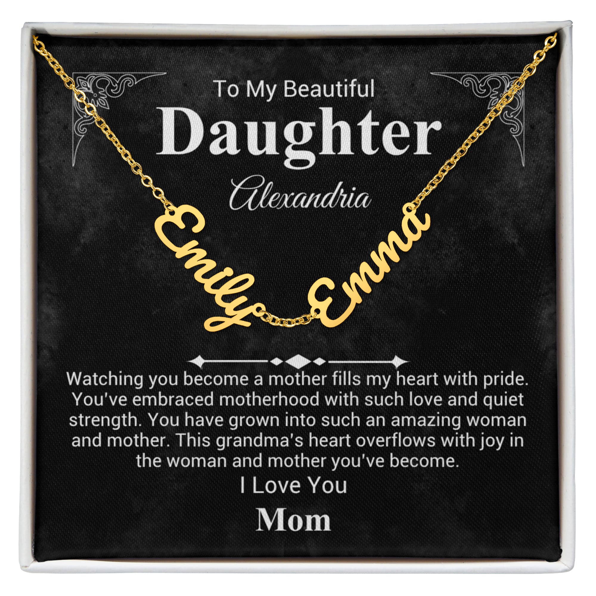 Mother To Daughter Name Necklace - Mother's Day Gift