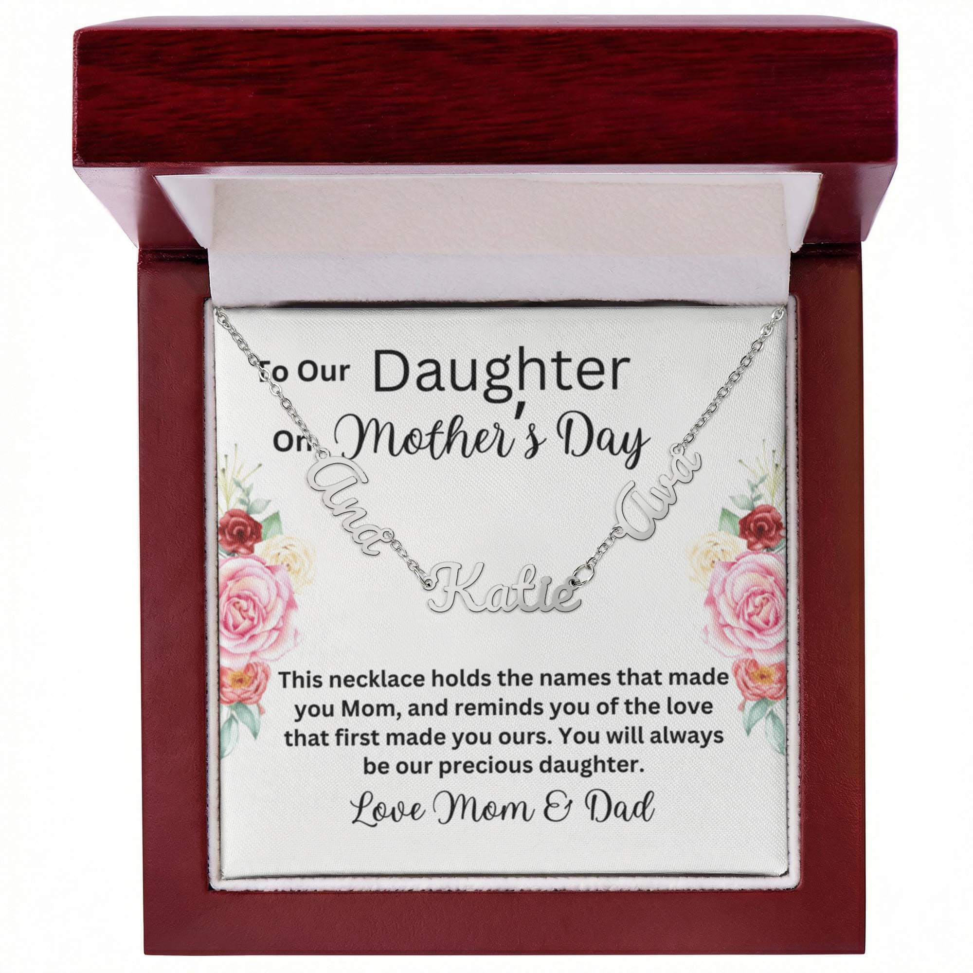 To Our Daughter On Mother's Day - Multiple Name Necklace
