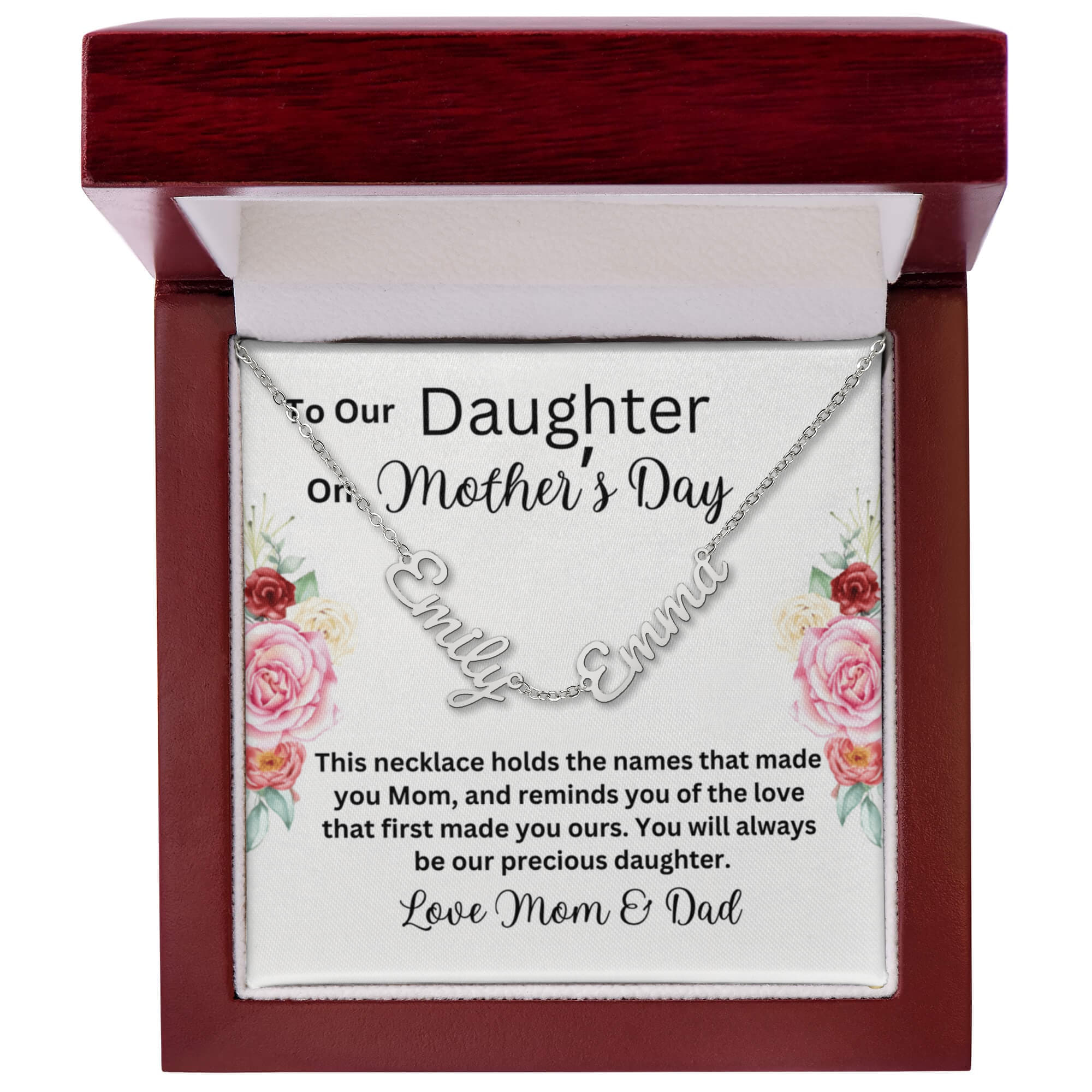 To Our Daughter On Mother's Day - Multiple Name Necklace