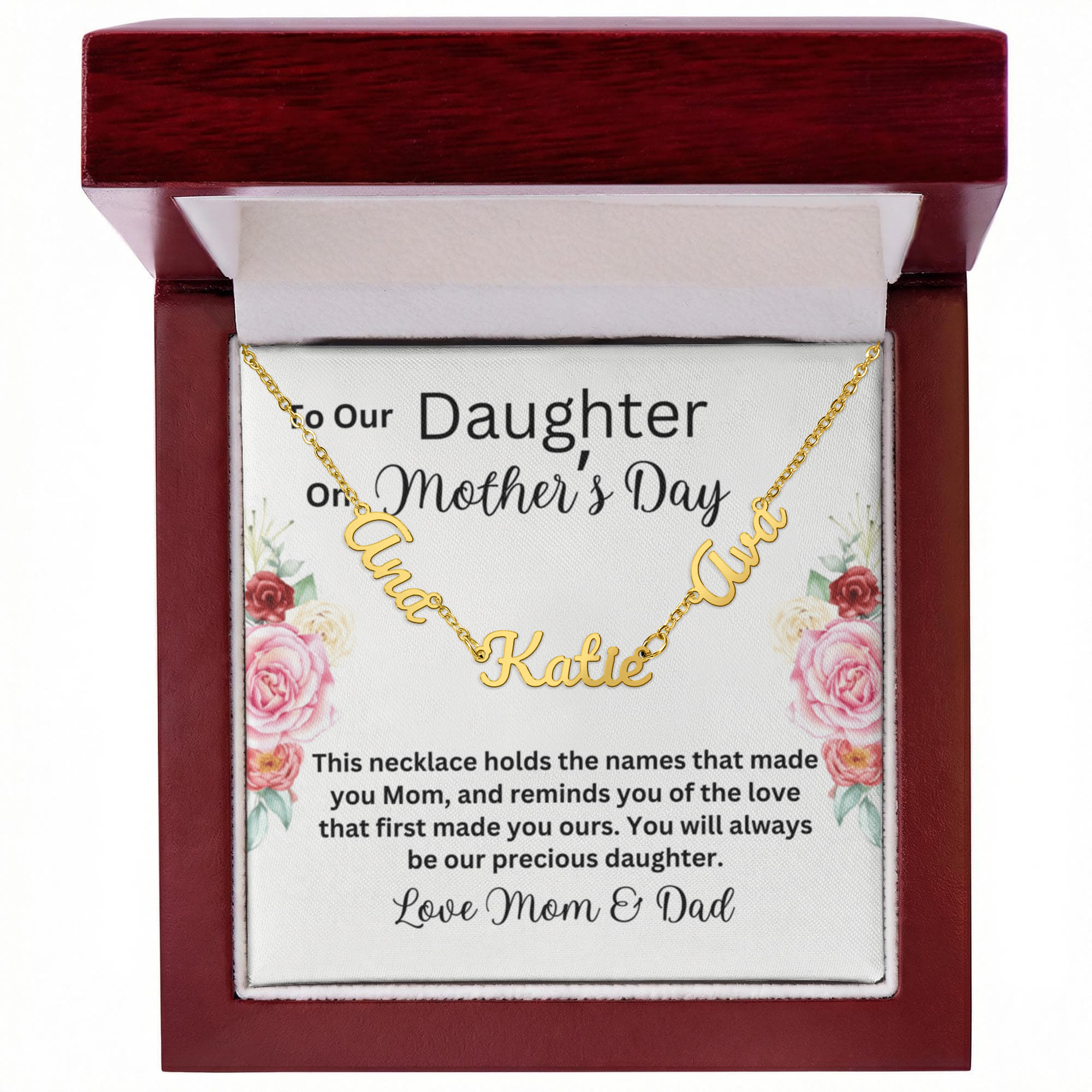 To Our Daughter On Mother's Day - Multiple Name Necklace