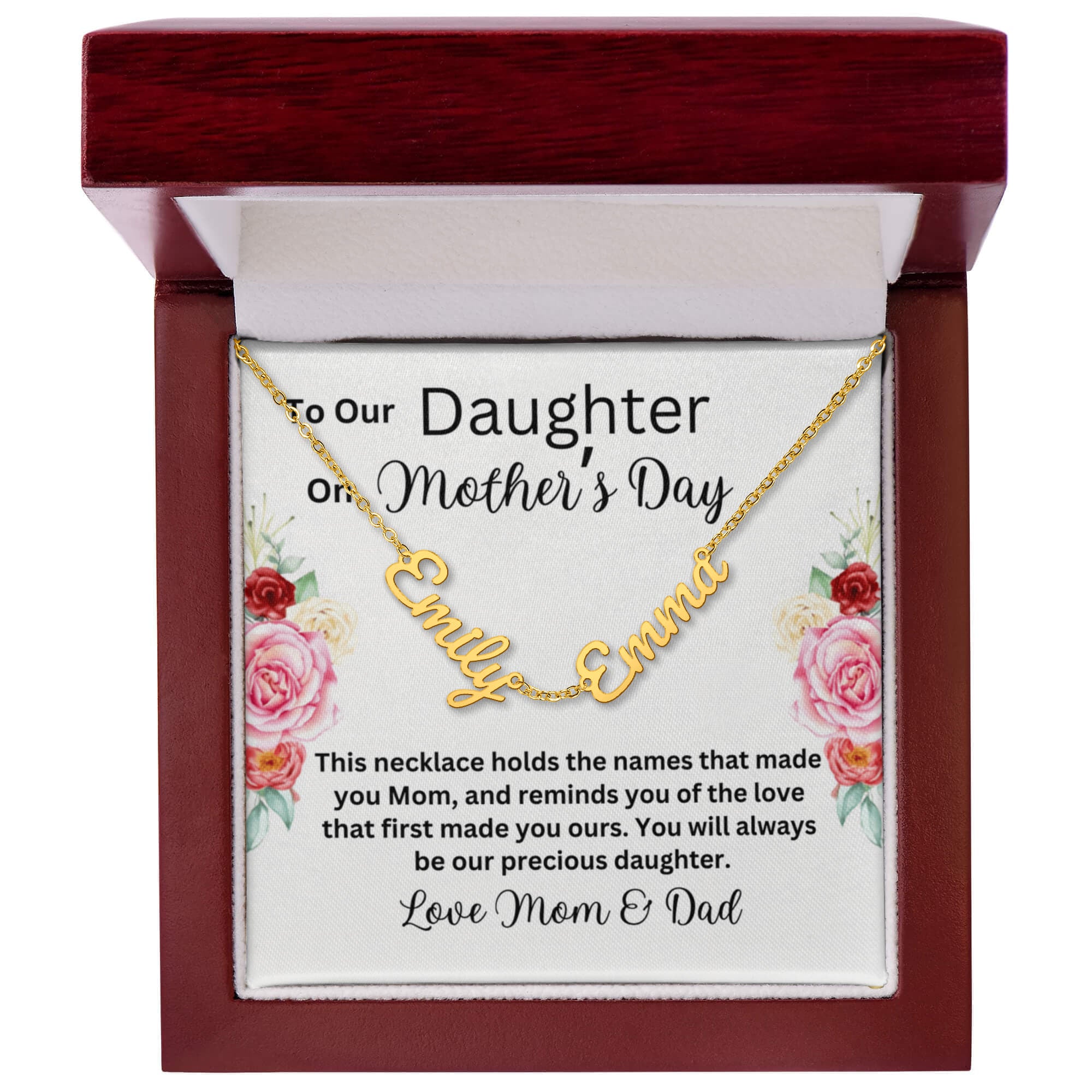 To Our Daughter On Mother's Day - Multiple Name Necklace