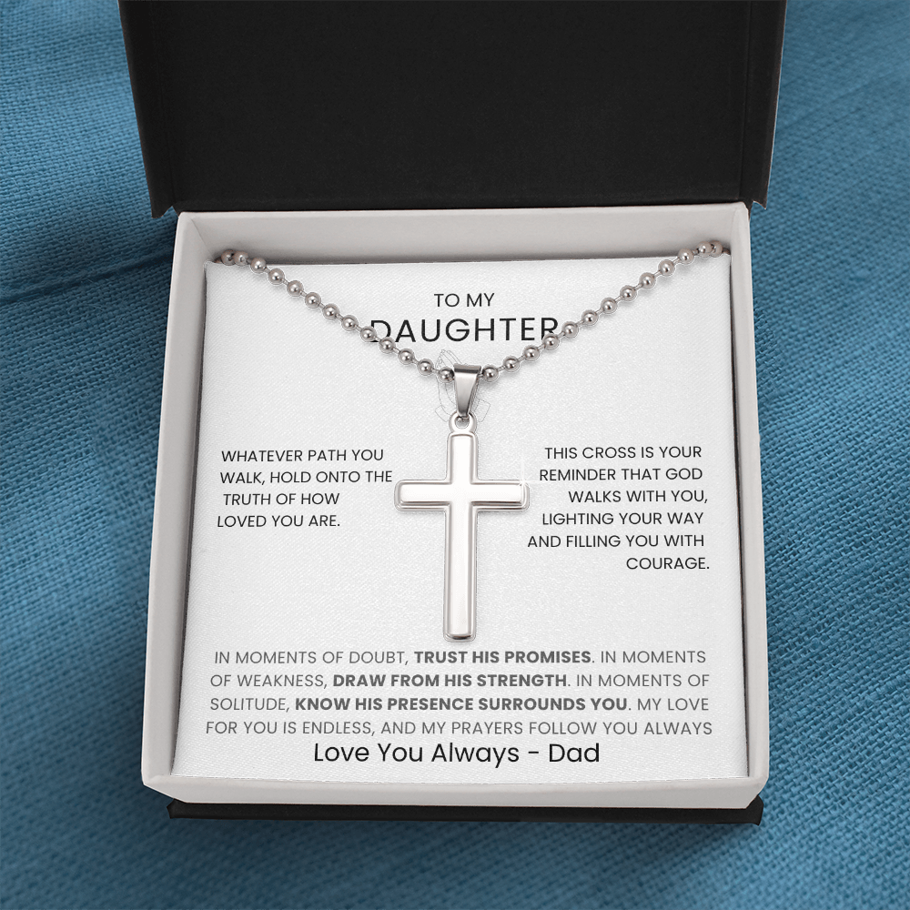 To My Daughter — Faith Cross Necklace (from Dad)