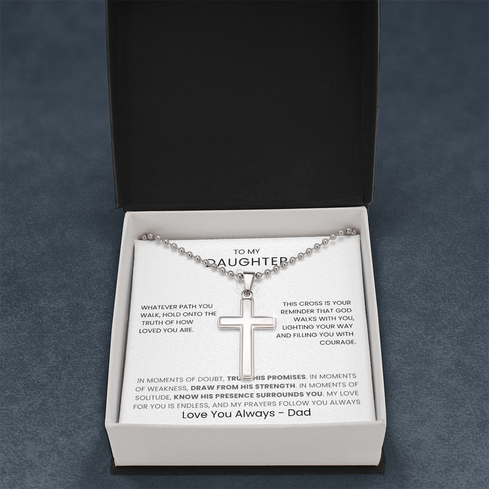 To My Daughter — Faith Cross Necklace (from Dad)