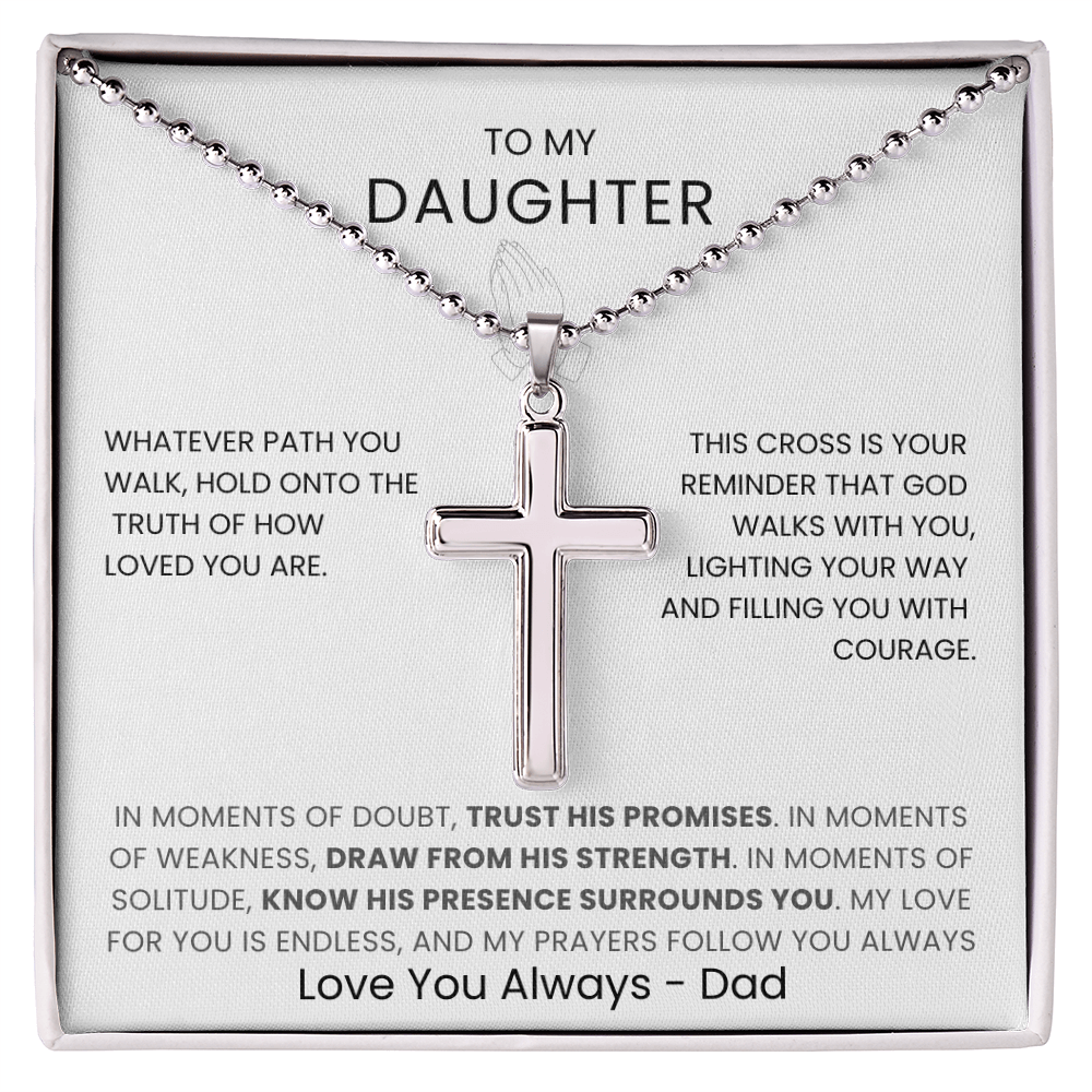 To My Daughter — Faith Cross Necklace (from Dad)