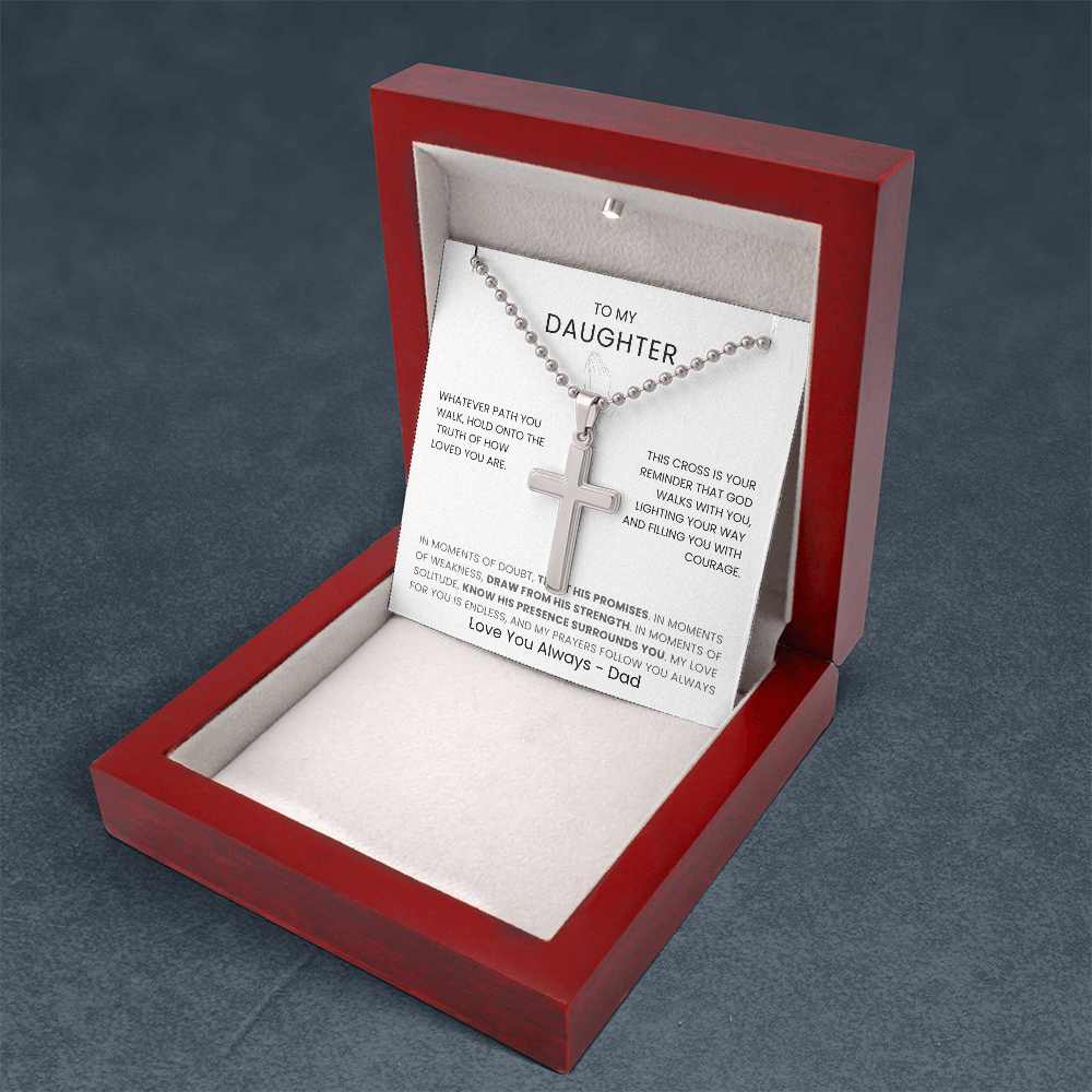 To My Daughter — Faith Cross Necklace (from Dad)