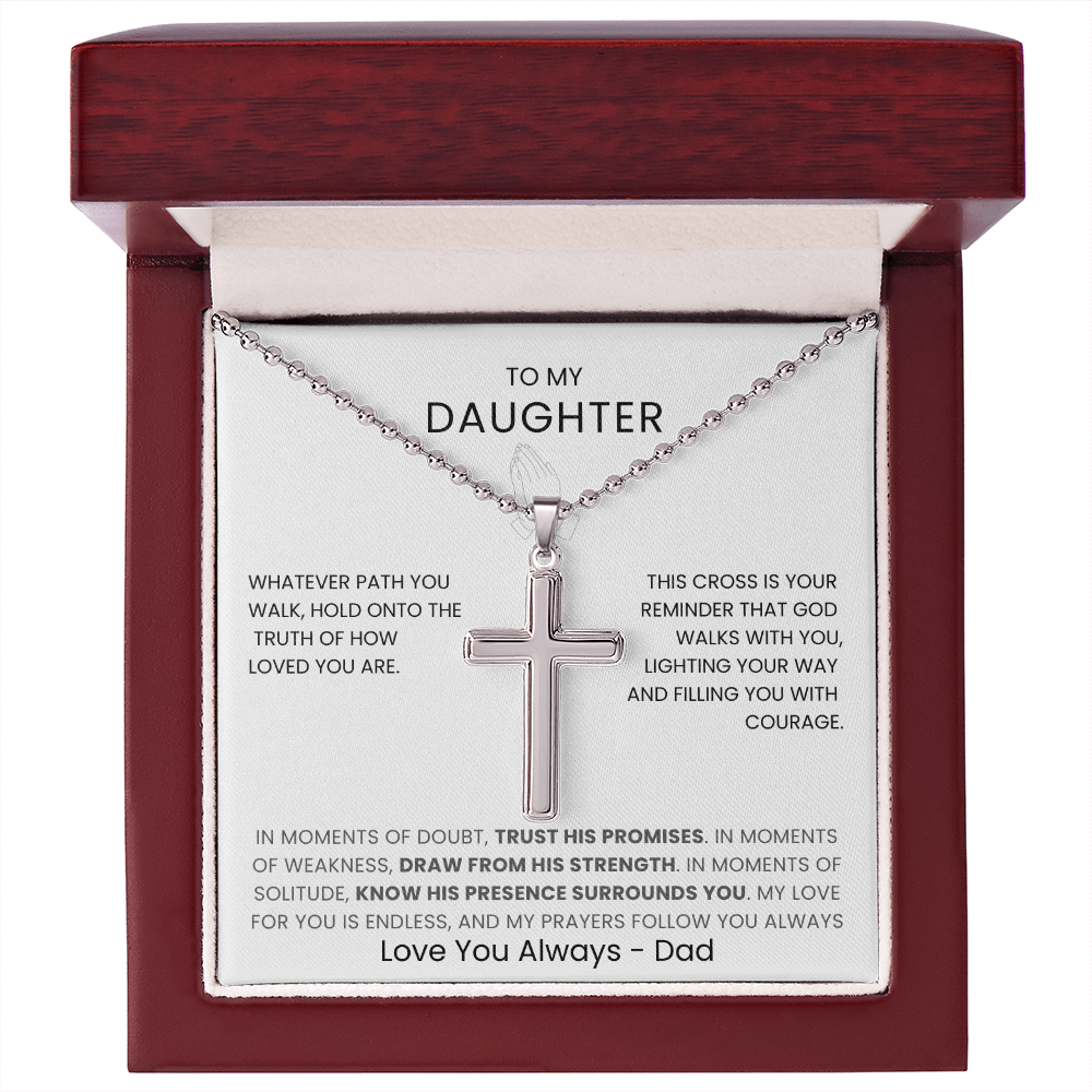 To My Daughter — Faith Cross Necklace (from Dad)