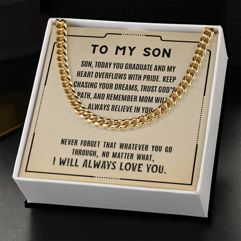 Graduation Gift To Son From Mom - Cuban Link Chain