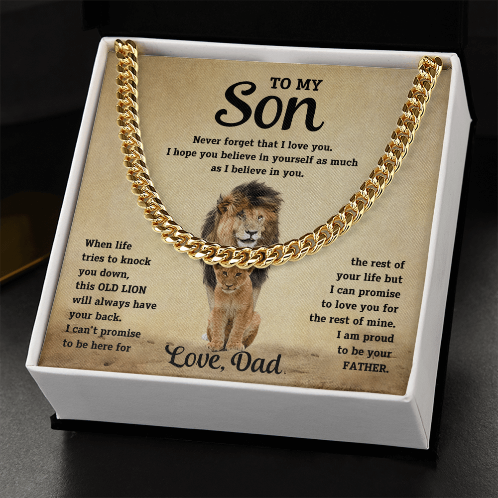 To my son, I am proud to be your father. Love, Dad