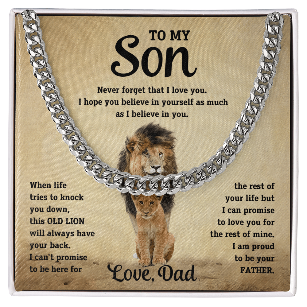 To my son, I am proud to be your father. Love, Dad