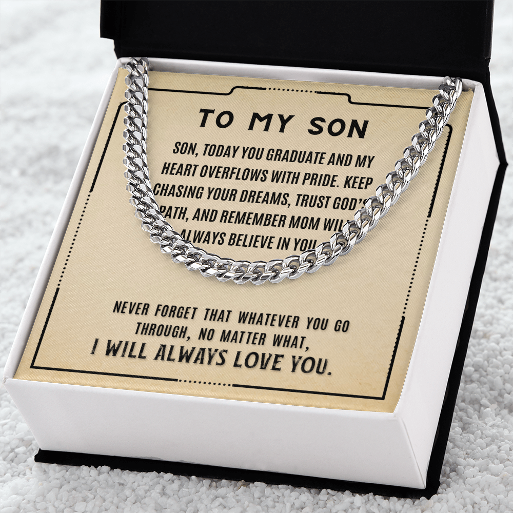 Graduation Gift To Son From Mom - Cuban Link Chain