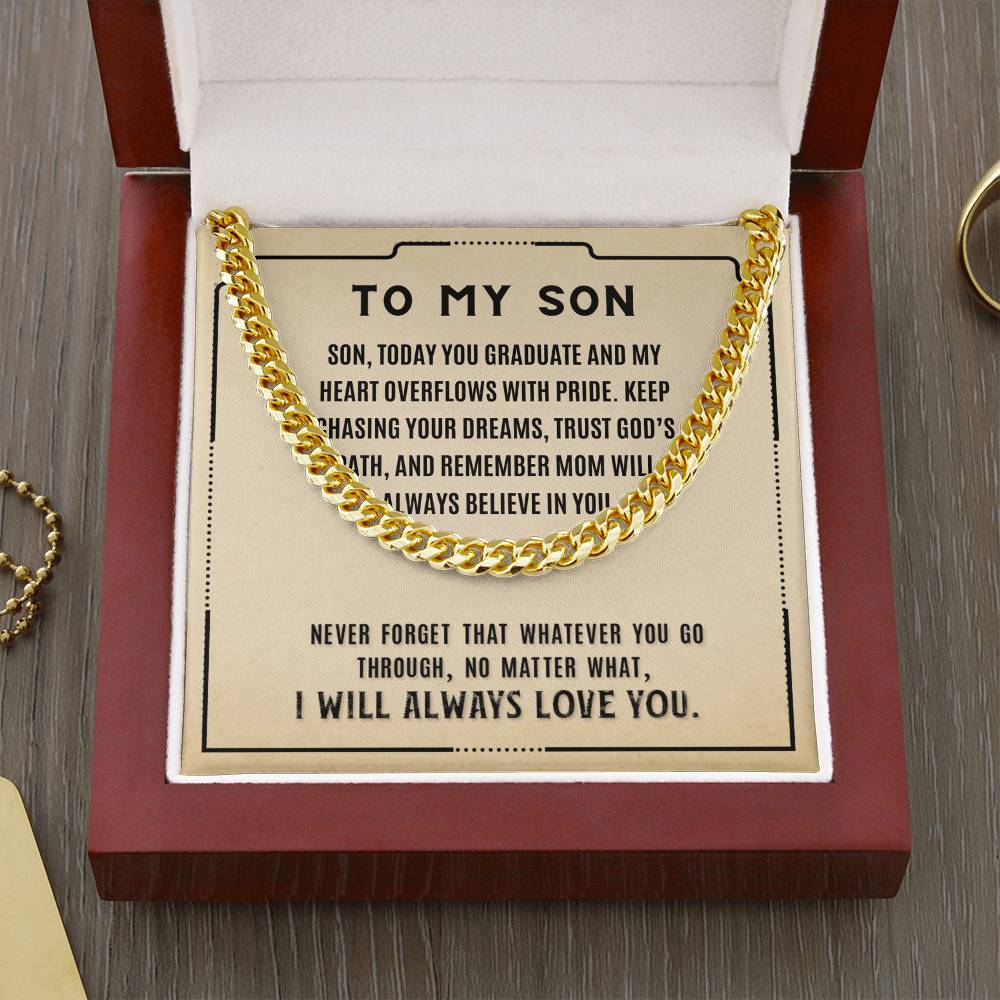 Graduation Gift To Son From Mom - Cuban Link Chain