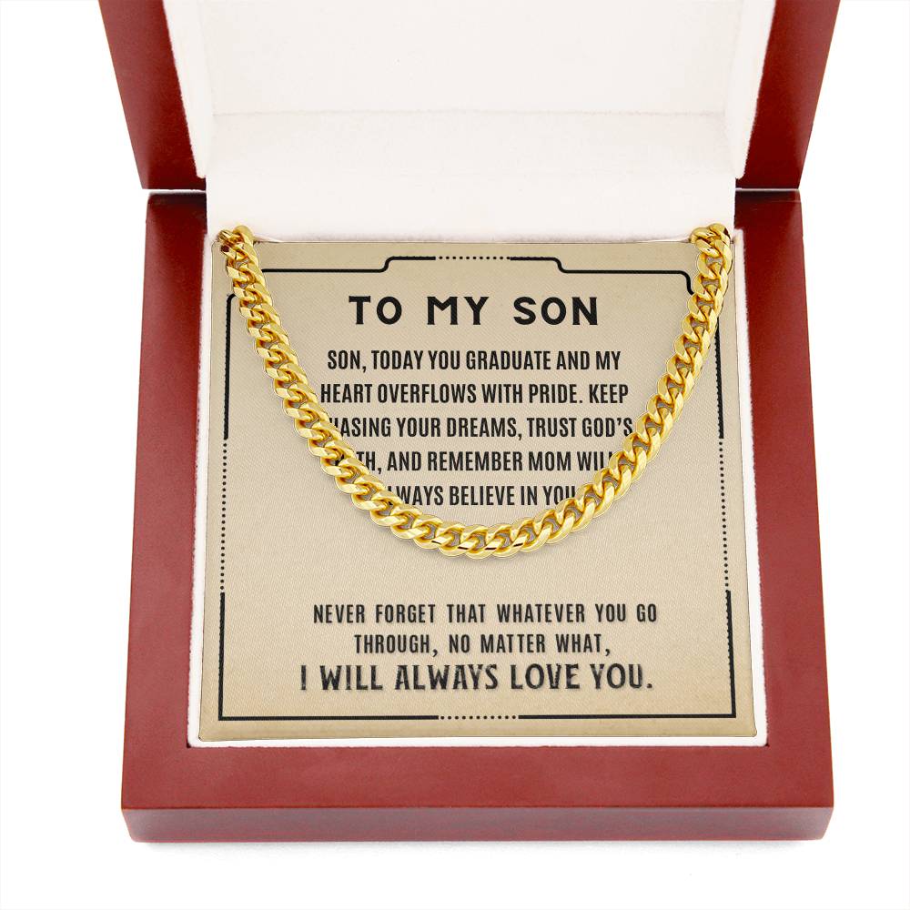 Graduation Gift To Son From Mom - Cuban Link Chain
