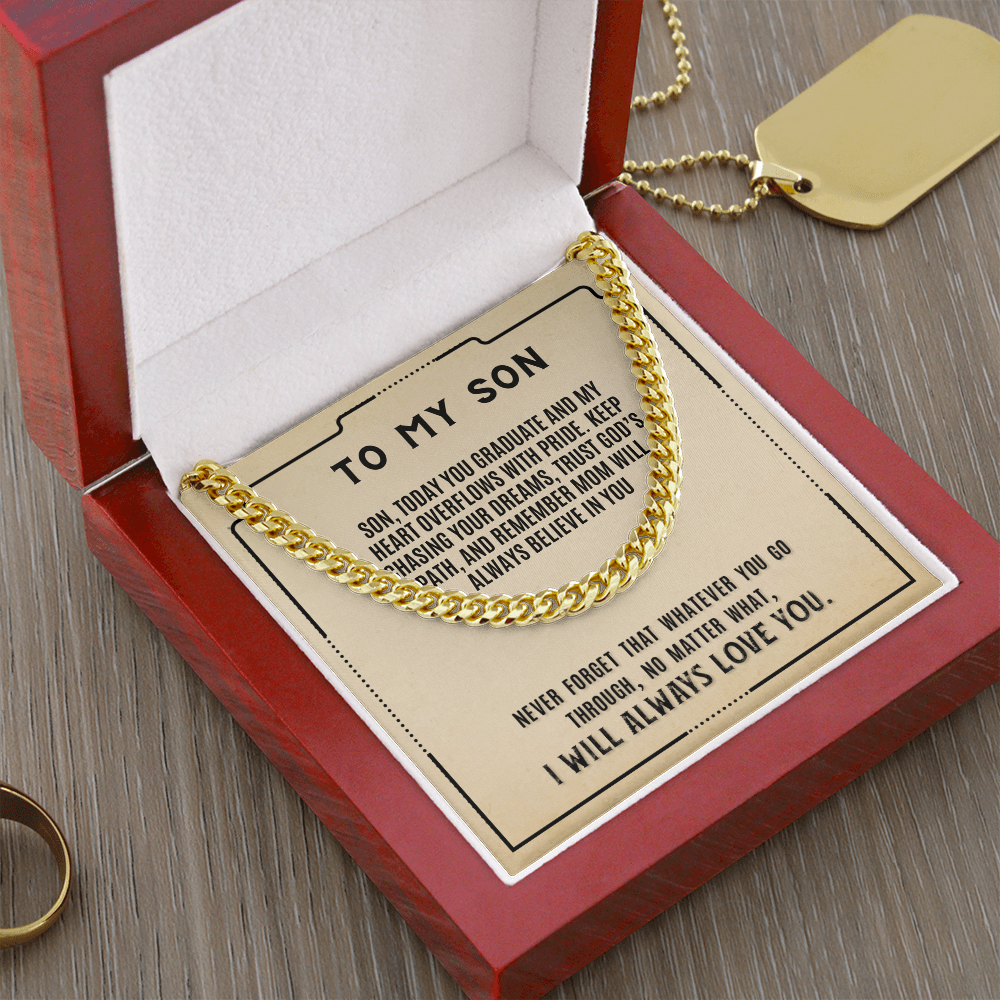 Graduation Gift To Son From Mom - Cuban Link Chain