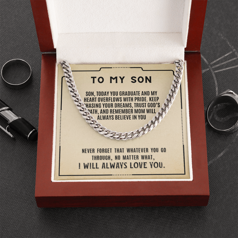 Graduation Gift To Son From Mom - Cuban Link Chain