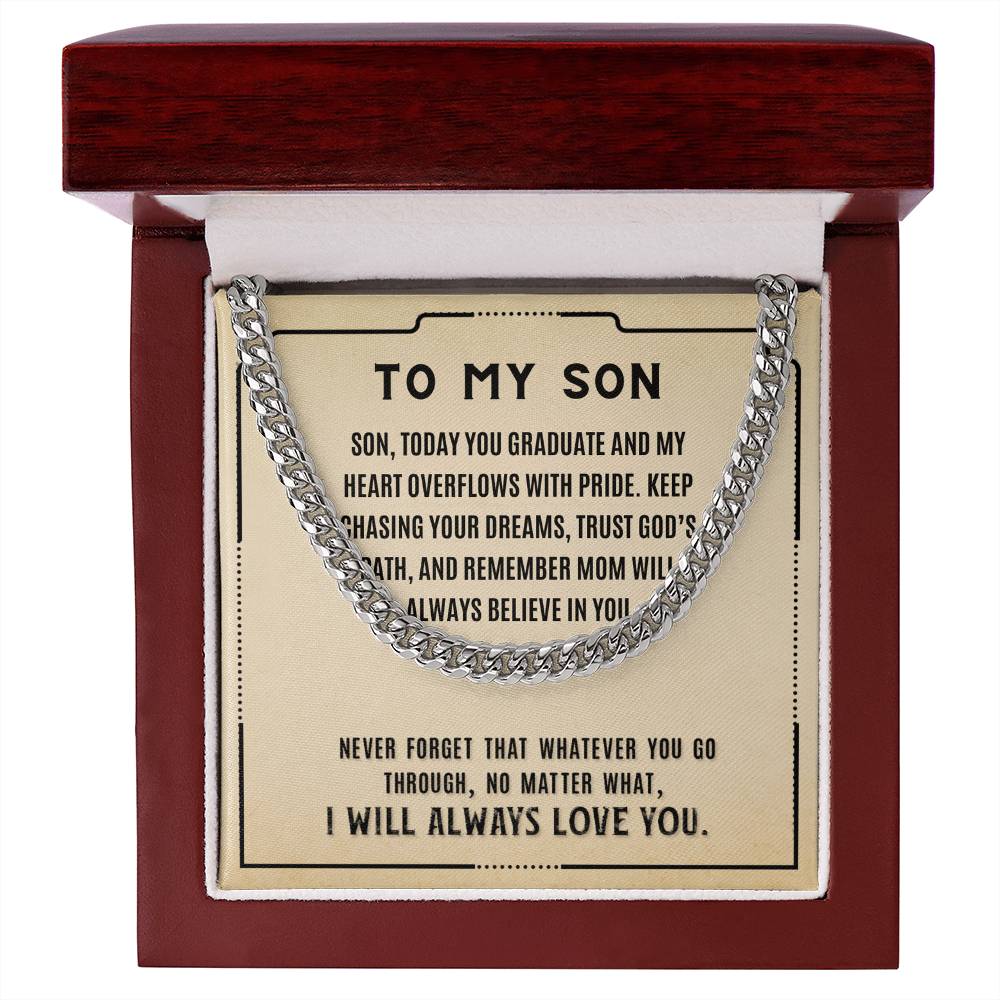Graduation Gift To Son From Mom - Cuban Link Chain