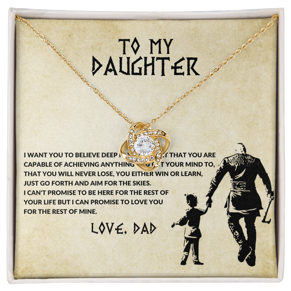 To My Daughter — You Will Never Lose Necklace (Love, Dad)