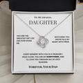To My Amazing, Daughter, Love Knot Necklace - You are the greatest gift