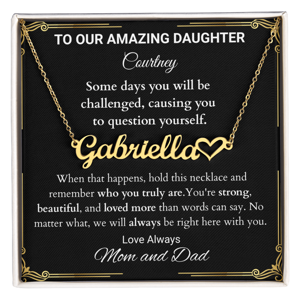 Gift For Daughter, Personalized Name Necklace