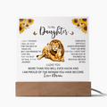 To My Daughter Acrylic Square Plaque