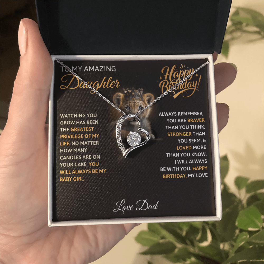 To My Amazing Daughter Happy Birthday - Forever Love Necklace