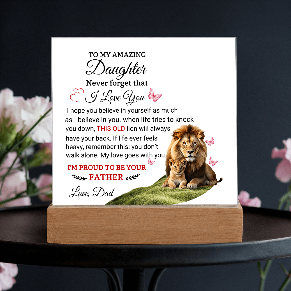 To My Amazing Daughter From Dad - Acrylic Square Plaque