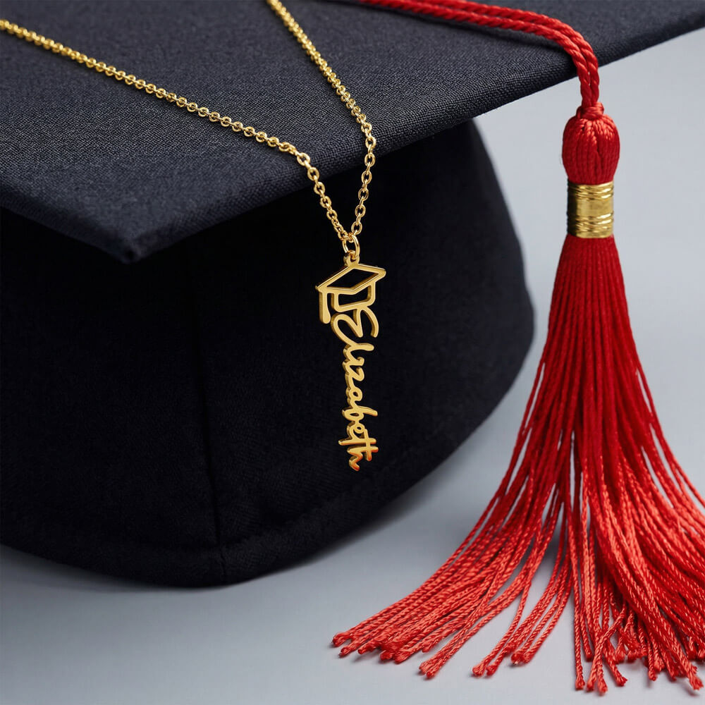Personalized Graduation Cap Necklace - No Card