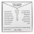Mom To Daughter Graduation Gift - Cap Name Necklace