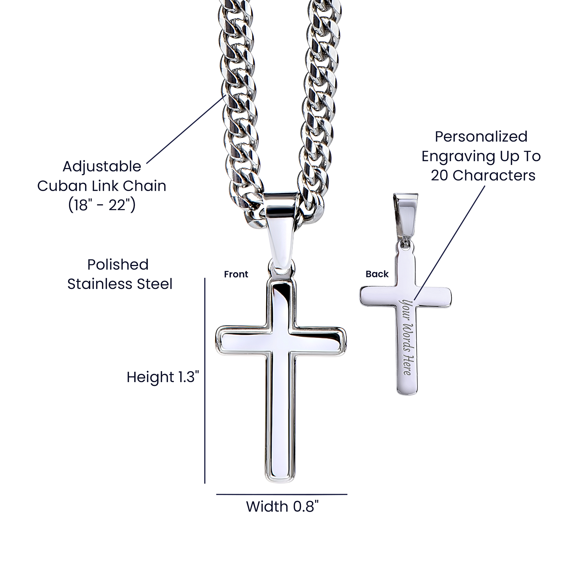 To My Son – Faith Cross Necklace from Mom